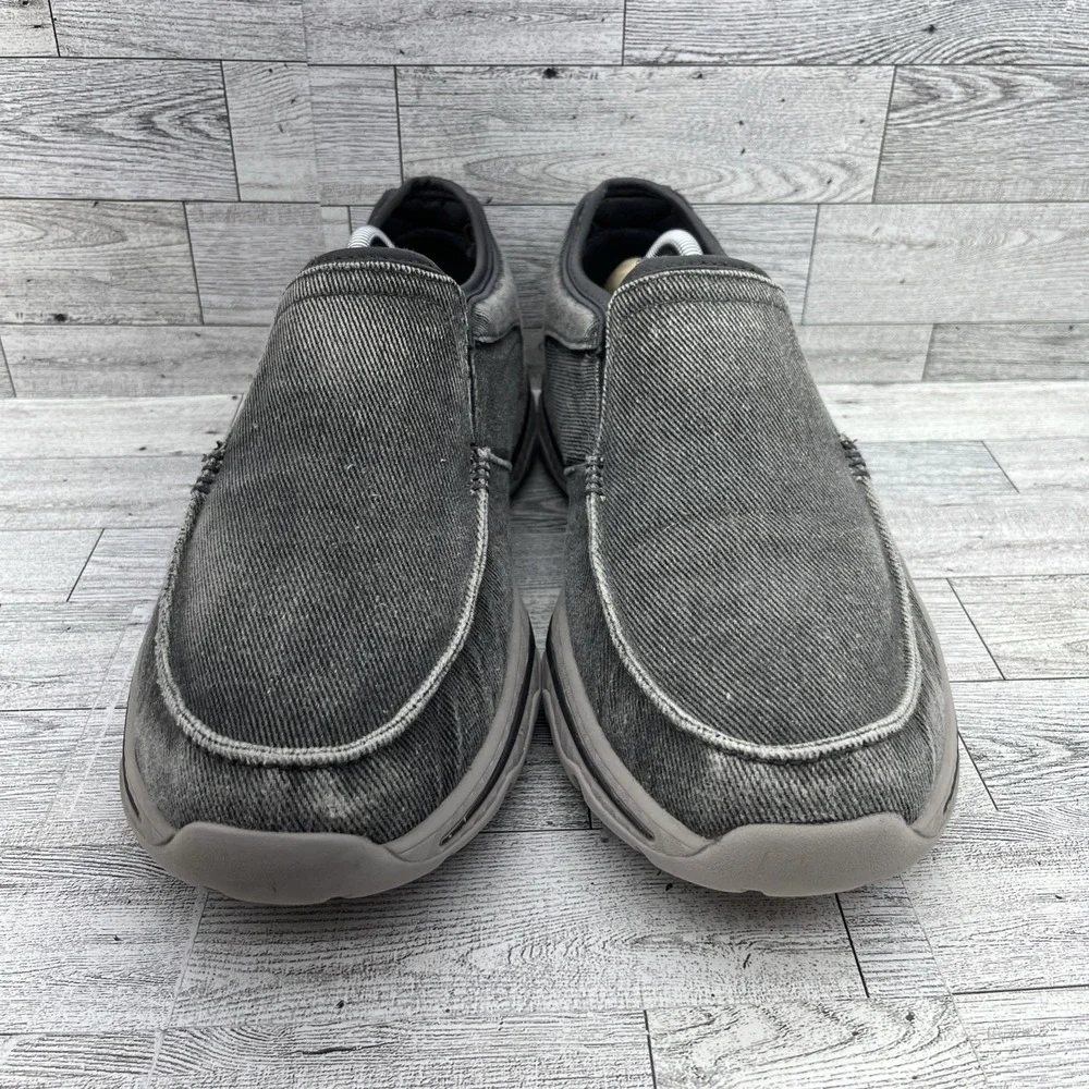 Skechers Creston Moseco Gray Slip On Loafer Shoes 65355 Men Size 12‎